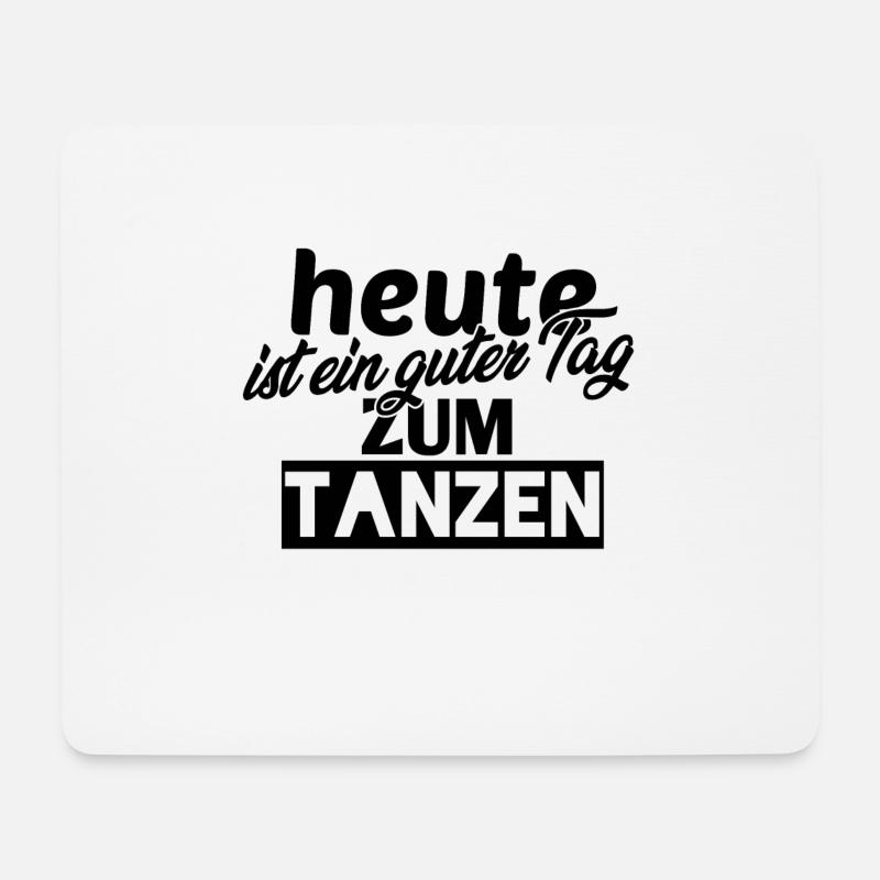 Tanzen – Shirt Disco Fete Musik Geschenk - Mousepad (Querformat) - Weiß