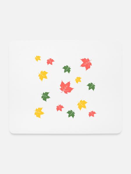 Herbstblätter - Mousepad (Querformat) - Weiß