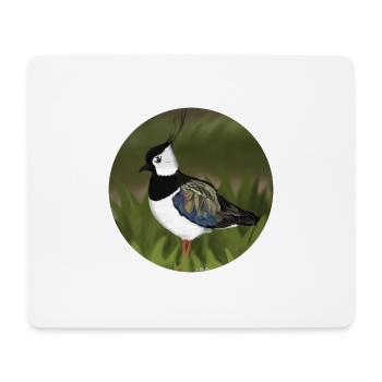 jz.birds vanneau oiseau conception illustration - Tapis de souris (format paysage) - blanc - Devant