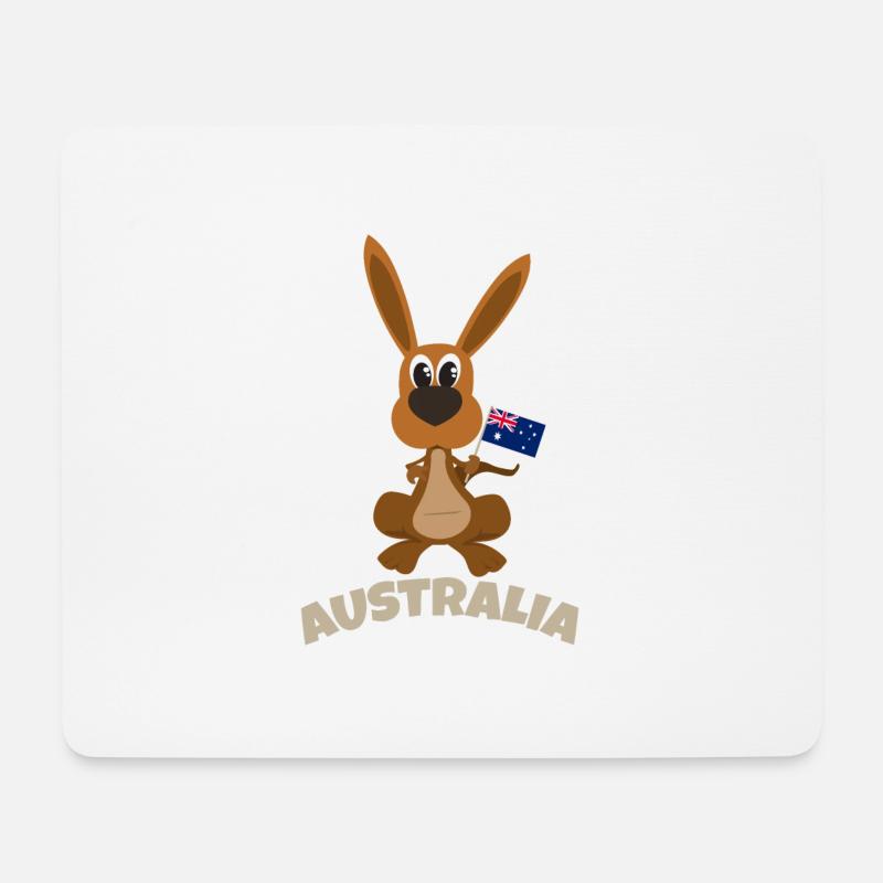 Australien Känguru Flagge Australiens Geschenkidee - Mousepad (Querformat) - Weiß