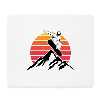 Snowboard Snowboarder Snowboarden Winter Geschenke - Mousepad (Querformat) - Weiß - Vorne