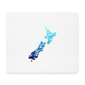 Idée de cadeau de tatouage tribal de carte de Maori de la Nouvelle Zélande - Tapis de souris (format paysage) - blanc - Devant