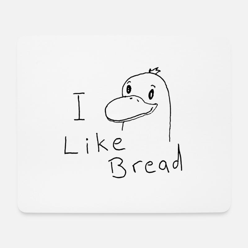 Ich mag Brot Ente - Mousepad (Querformat) - Weiß