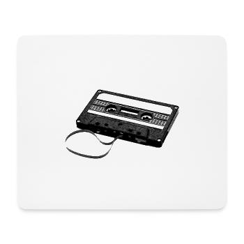 Cassette Rétro Vintage - Tapis de souris (format paysage) - blanc - Devant