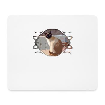 Chat, chat, chat - Tapis de souris (format paysage) - blanc - Devant