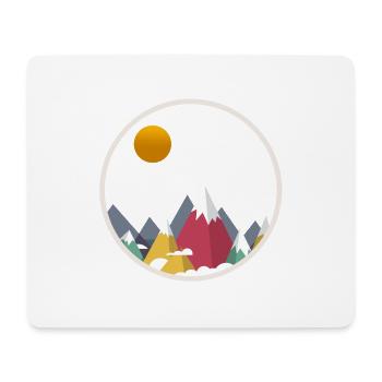Berge - Mousepad (Querformat) - Weiß - Vorne