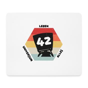 Antwort 42 - Mousepad (Querformat) - Weiß - Vorne