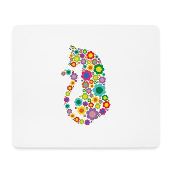 Idée de cadeau pour chat amoureux - Tapis de souris (format paysage) - blanc - Devant