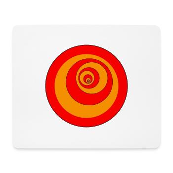 motif circulaire - Tapis de souris (format paysage) - blanc - Devant