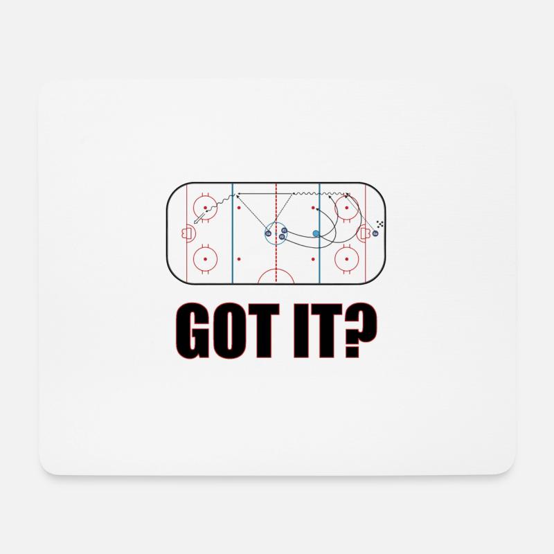 Eishockey | Sport Eishockey Spieler Fan Geschenke - Mousepad (Querformat) - Weiß