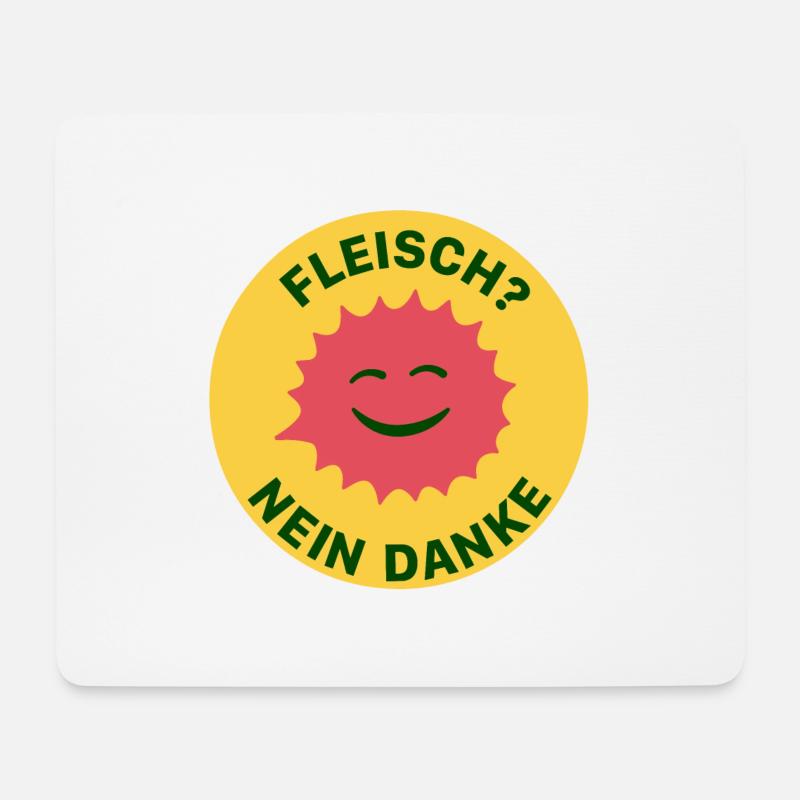 Fleisch Nein Danke - Mousepad (Querformat) - Weiß