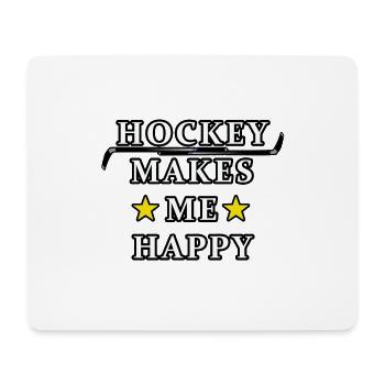 Hockey Hockeyschläger Spruch - Mousepad (Querformat) - Weiß - Vorne