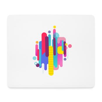Abstrakte Muster in bunten Farben - Mousepad (Querformat) - Weiß - Vorne