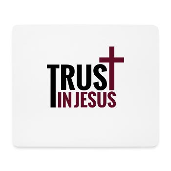 Vertraue Jesus Gott Bibel Christlich - Mousepad (Querformat) - Weiß - Vorne