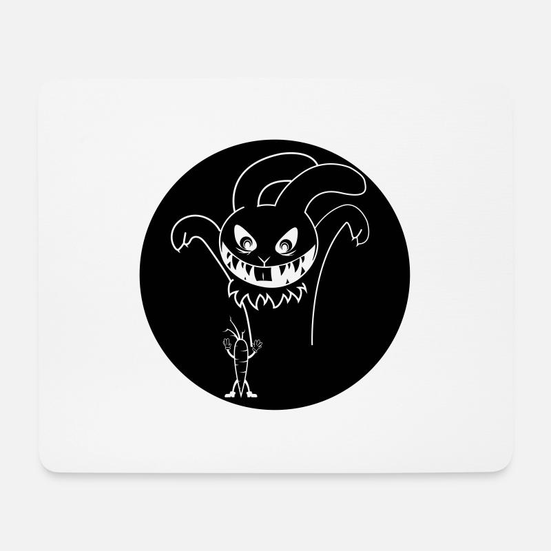 Halloween Rabbit - Mousepad (Querformat) - Weiß