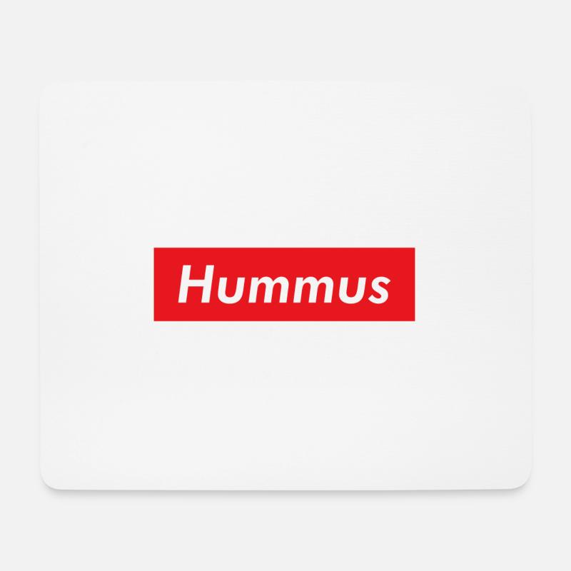 Hummus Vegan Geschenk - Mousepad (Querformat) - Weiß