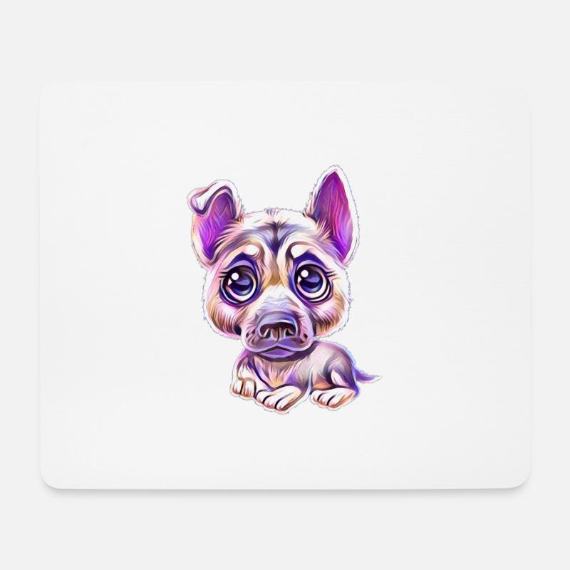Schäferhund - Mousepad (Querformat) - Weiß