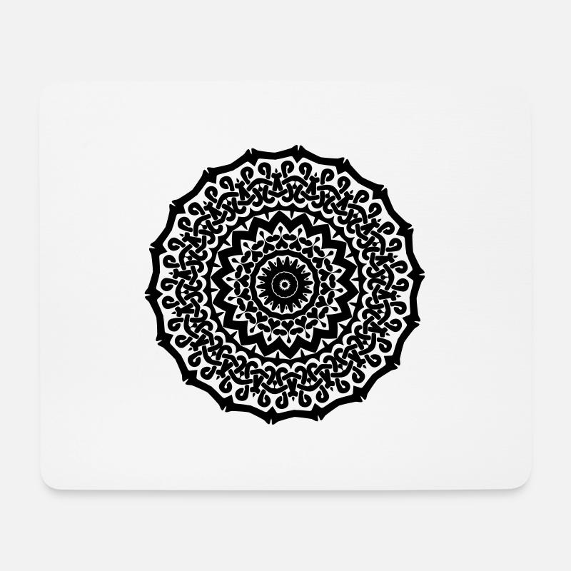 Mandala - Mousepad (Querformat) - Weiß