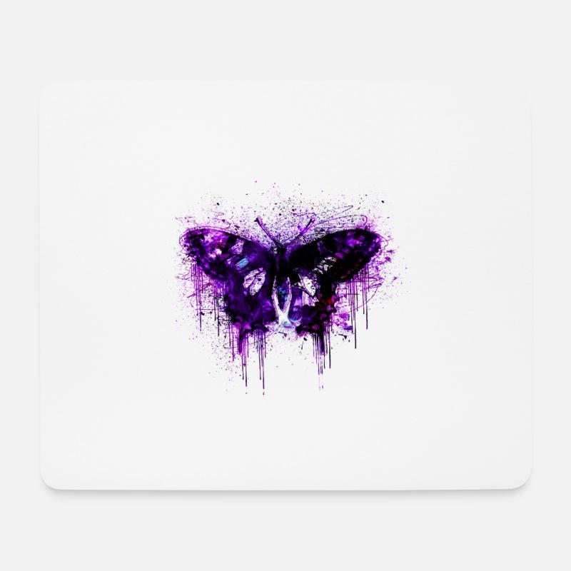 Schmetterling - Mousepad (Querformat) - Weiß