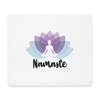 Chemise de yoga Namaste cadeau de sport préféré - Tapis de souris (format paysage) - blanc - Devant