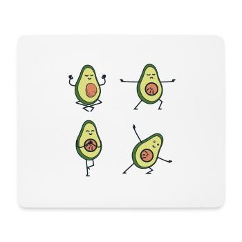 Yoga – Shirt Avokado Lieblingssport Geschenk - Mousepad (Querformat) - Weiß - Vorne