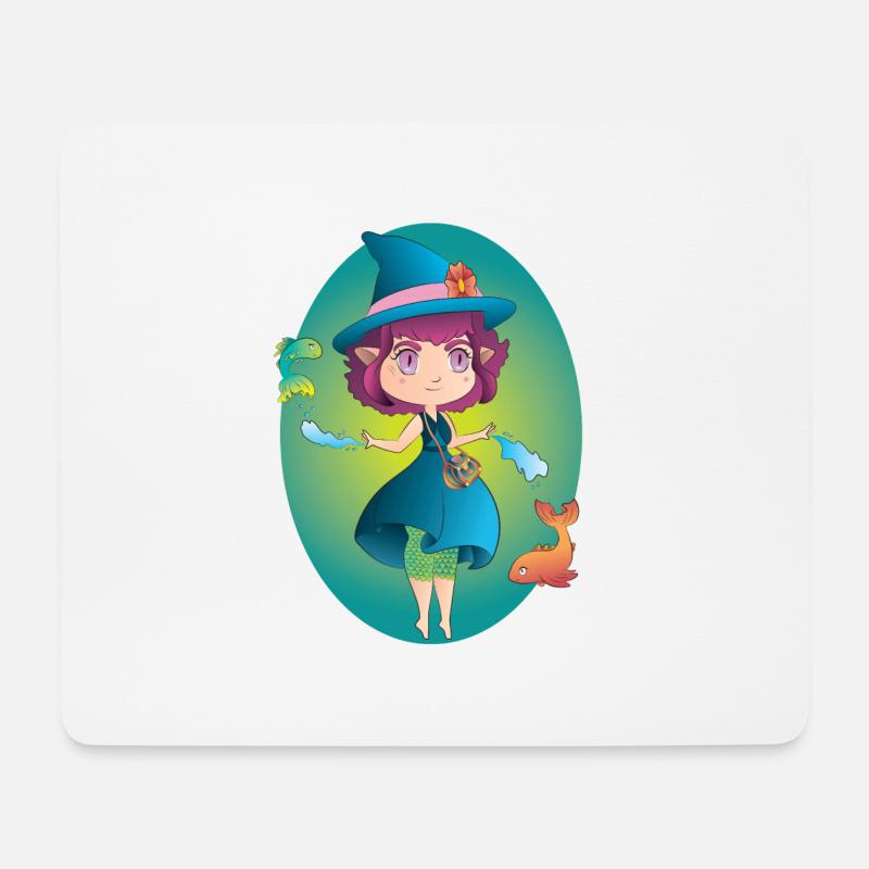 Eine Hexe aus Wasser - Mousepad (Querformat) - Weiß