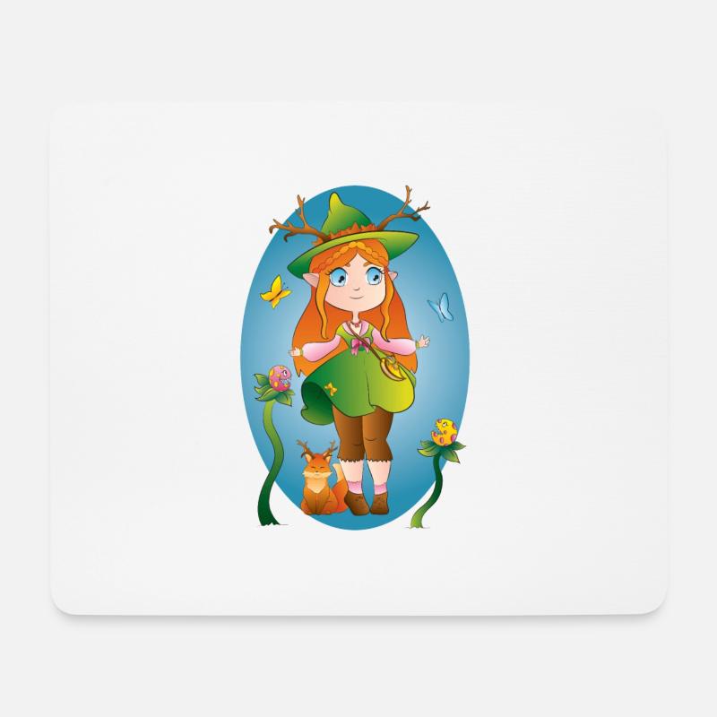 Hexe der Natur - Mousepad (Querformat) - Weiß
