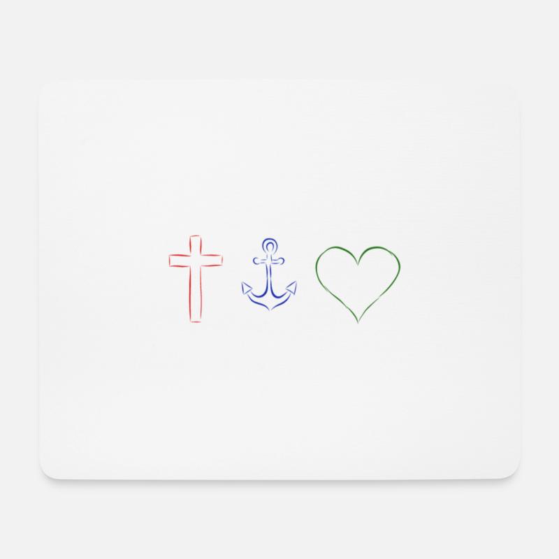Glaube - Hoffnung - Liebe - Mousepad (Querformat) - Weiß