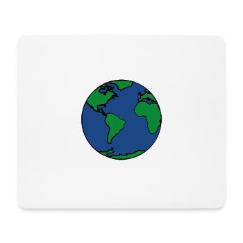 Planète terre - Tapis de souris (format paysage) - blanc - Devant