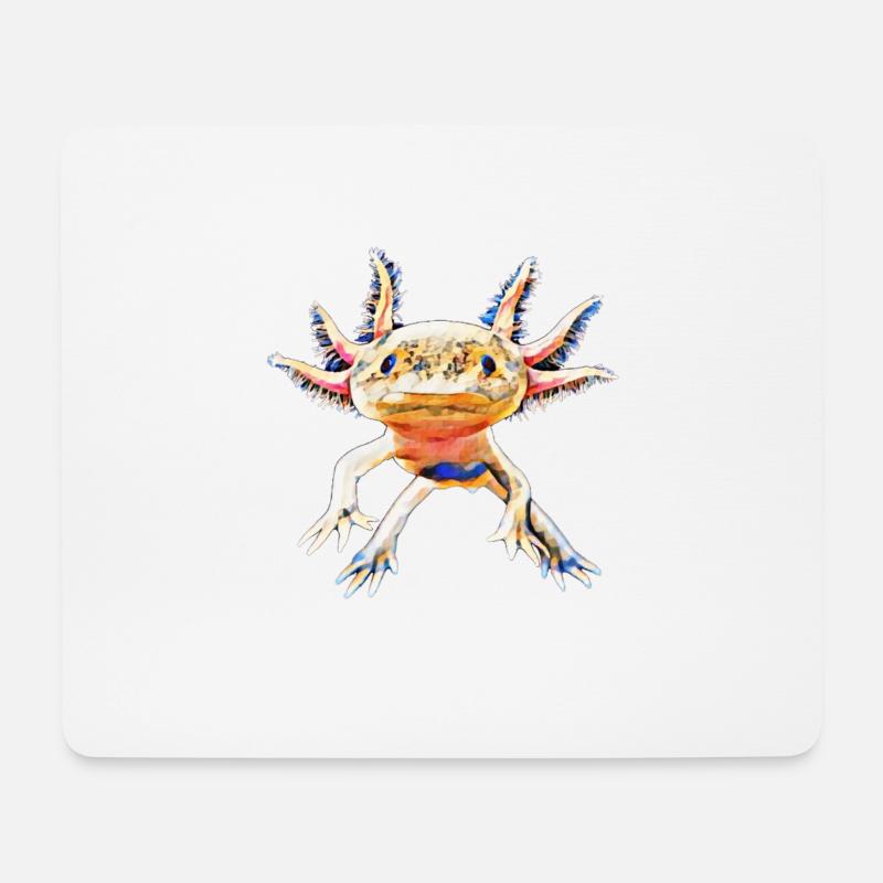 Axolotl - Mousepad (Querformat) - Weiß
