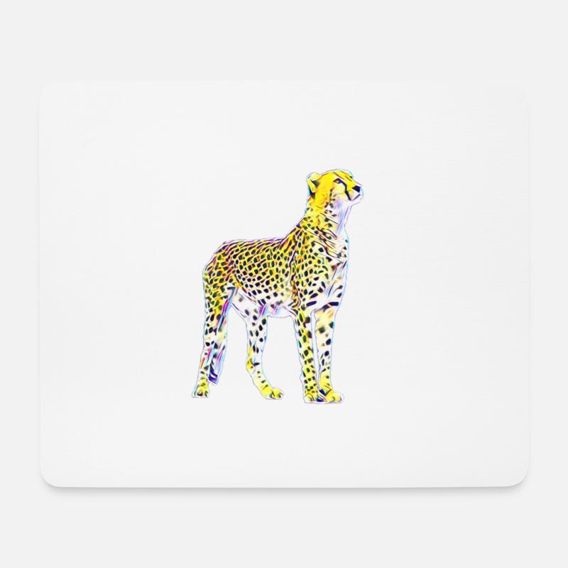 Gepard - Mousepad (Querformat) - Weiß