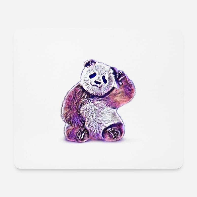 Panda - Mousepad (Querformat) - Weiß