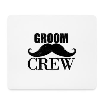 Groom Crew Bachelor Party Wedding Schwarz Grunge - Mousepad (Querformat) - Weiß - Vorne