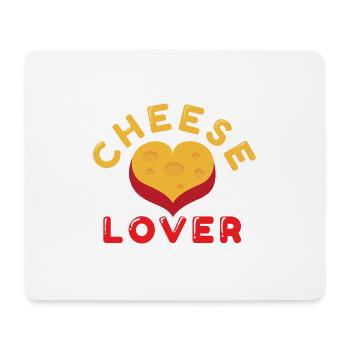 Cadeau drôle d'amant de fromage d'amoureux de nourriture - Tapis de souris (format paysage) - blanc - Devant