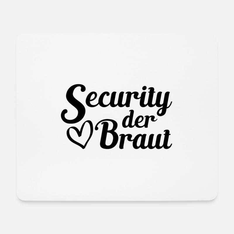 Security der Braut JGA Hochzeit Geschenk - Mousepad (Querformat) - Weiß