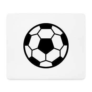 Fussball, Fußball - Mousepad (Querformat) - Weiß - Vorne
