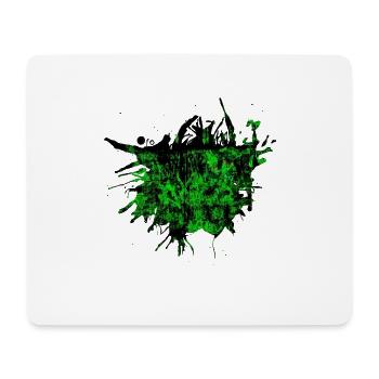 Lustiger Glitch Bug Farbfleck Splash Geschenk - Mousepad (Querformat) - Weiß - Vorne