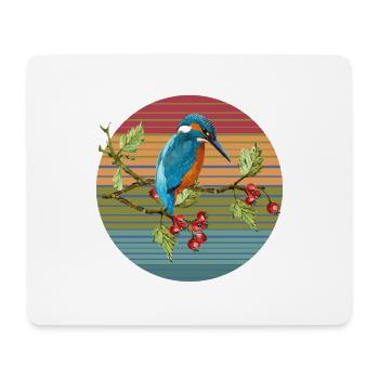 Eisvogel Vogel - Mousepad (Querformat) - Weiß - Vorne