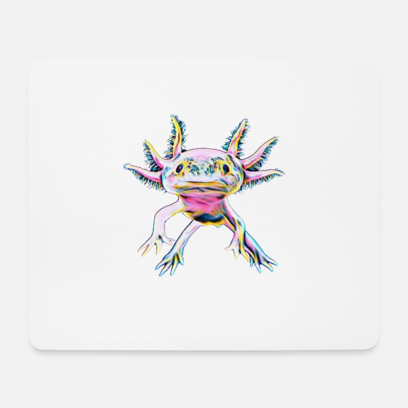 Axolotl - Mousepad (Querformat) - Weiß
