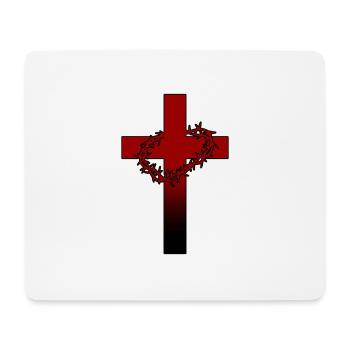 croix rouge - Tapis de souris (format paysage) - blanc - Devant
