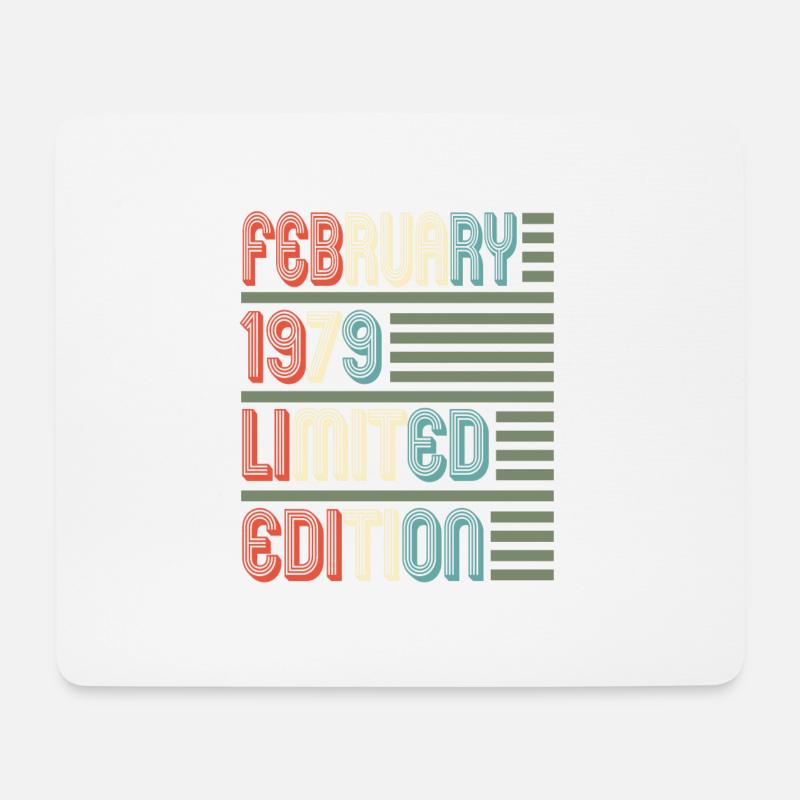 Februar Cool Vintage Vintage Geburtstagsgeschenk - Mousepad (Querformat) - Weiß