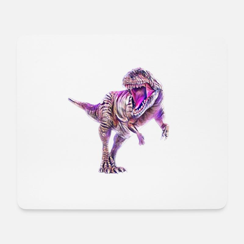 T-Rex - Mousepad (Querformat) - Weiß