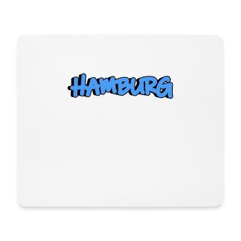 Hamburg in blue graffiti - Mouse Pad (horizontal) - white - Front