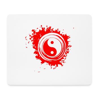 Ying Yang symbole éclaboussure de couleur - Tapis de souris (format paysage) - blanc - Devant