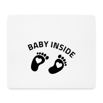 baby inside füßchen - Mousepad (Querformat) - Weiß - Vorne