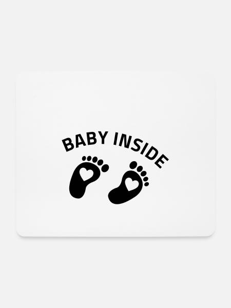 baby inside feet - Mouse Pad (horizontal) - white