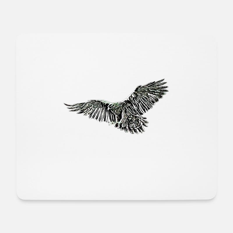 Adler - Mousepad (Querformat) - Weiß