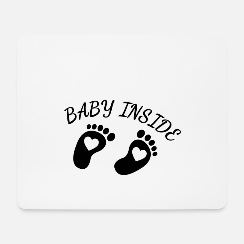 baby inside feet - Mouse Pad (horizontal) - white
