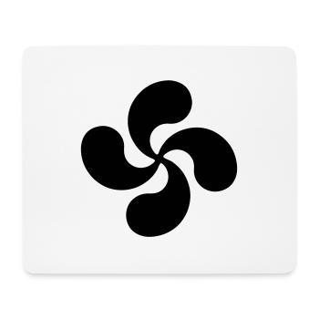 Croix Basque design 1 - Tapis de souris (format paysage) - blanc - Devant