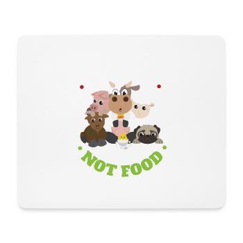Friends No Food Vegan Funny Gift Idea - Mouse Pad (horizontal) - white - Front